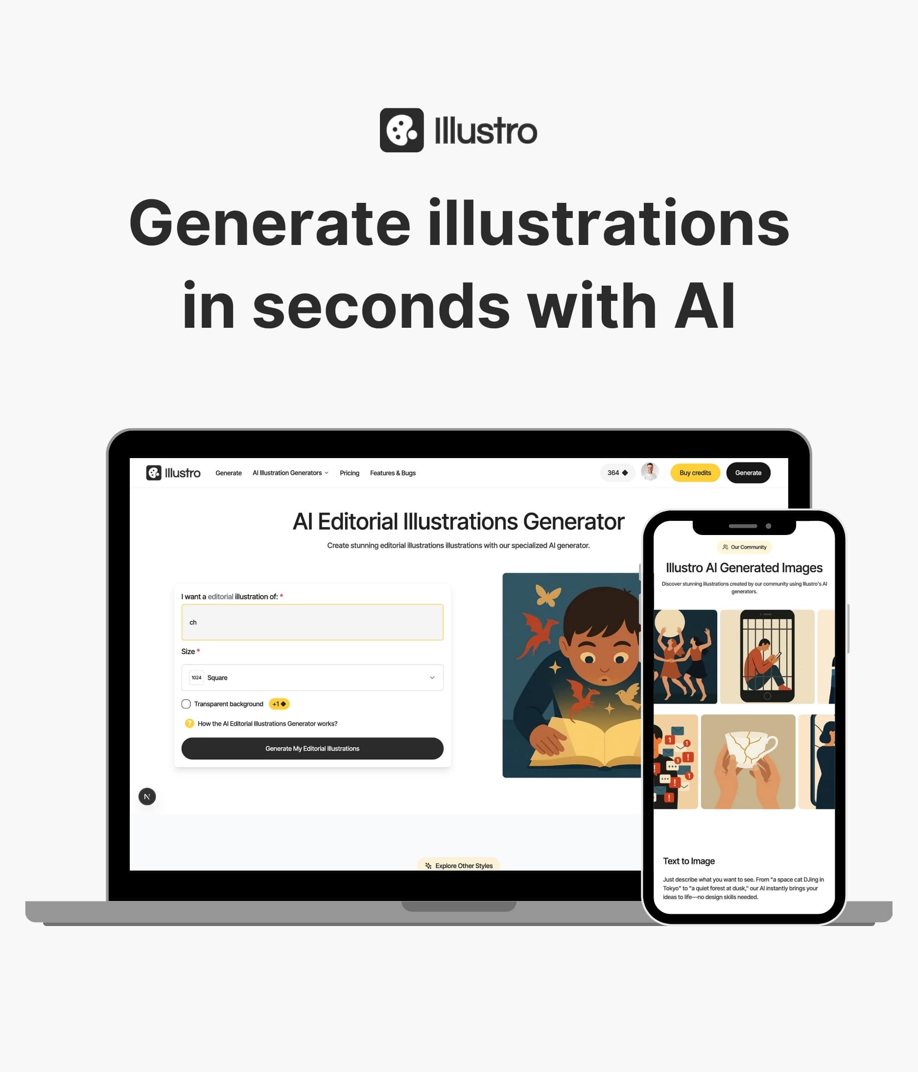 Illustro AI Illustration Generator