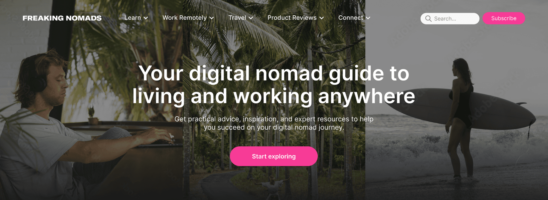 Freaking Nomads Website Preview